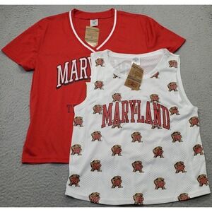 Lot of 2 Maryland Terrapins Rivalry Threads Basketball Jersey Womens Small Multi